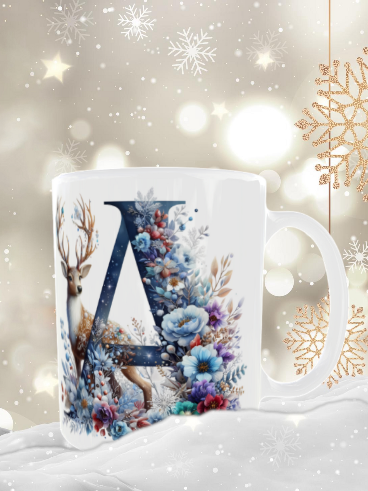 Mug lettre dessin de noel