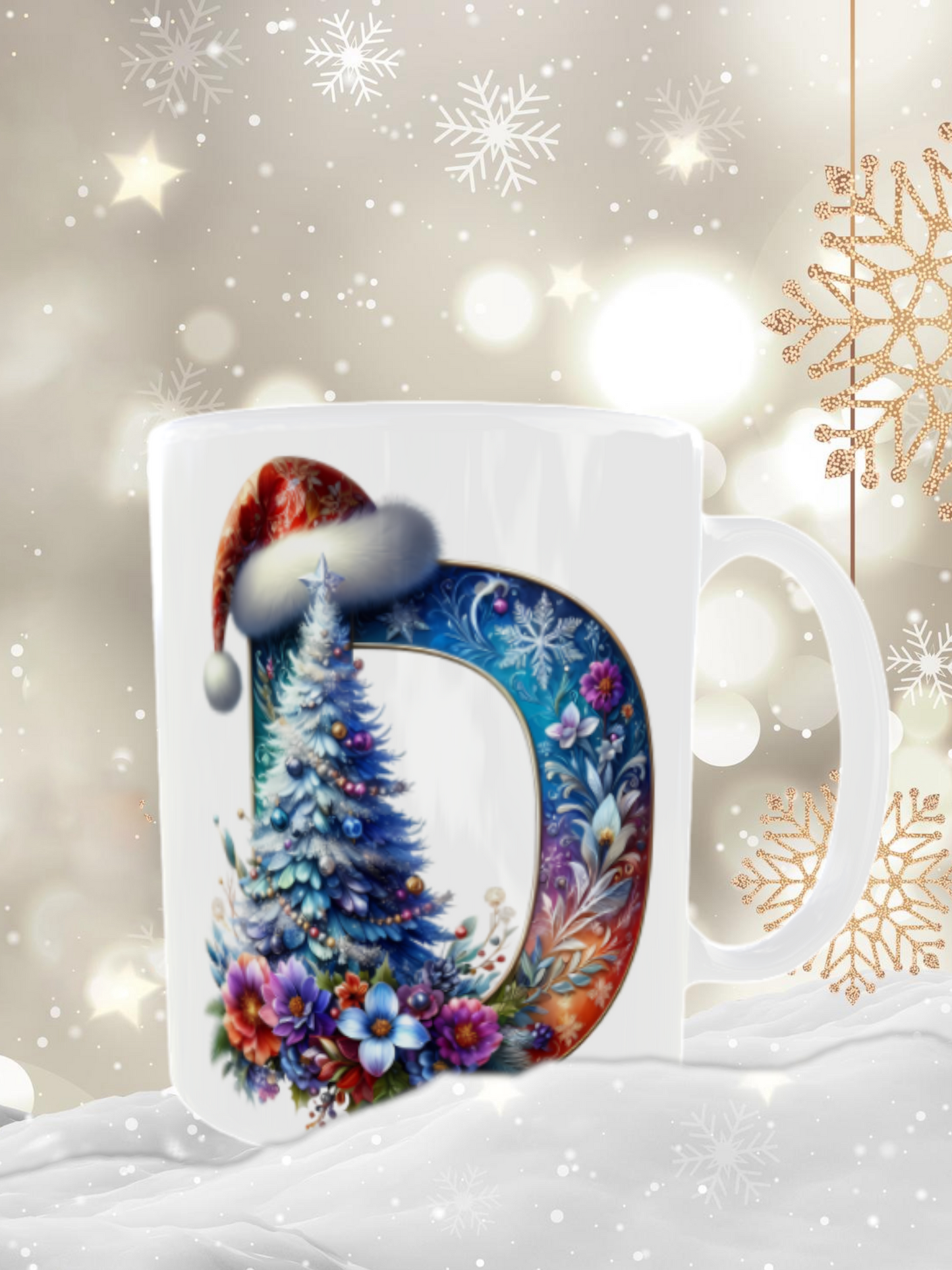 Mug lettre dessin de noel