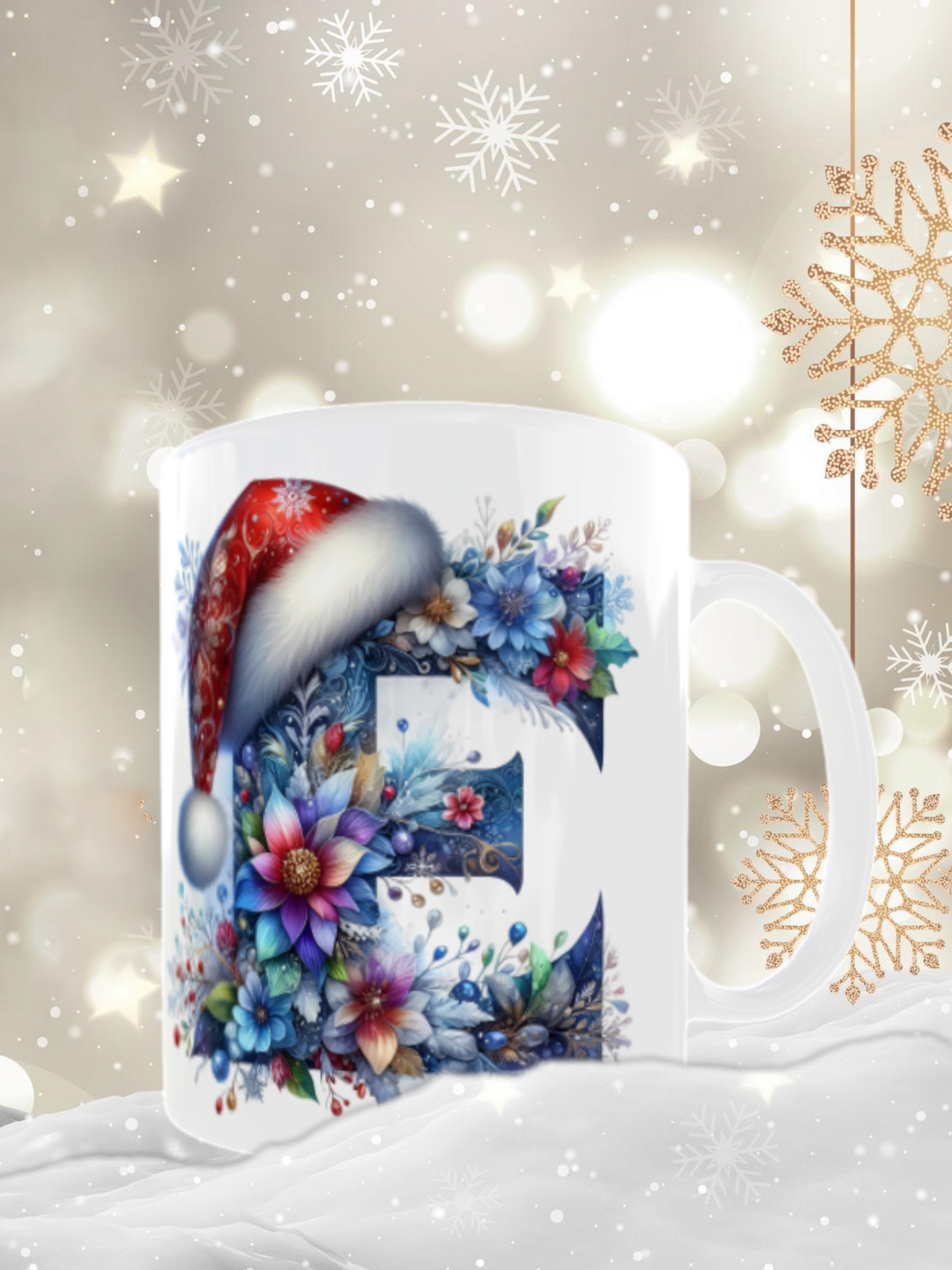 Mug lettre dessin de noel