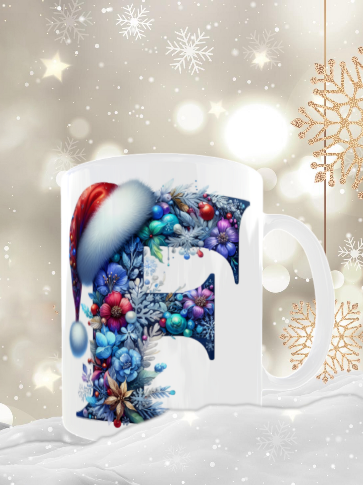 Mug lettre dessin de noel