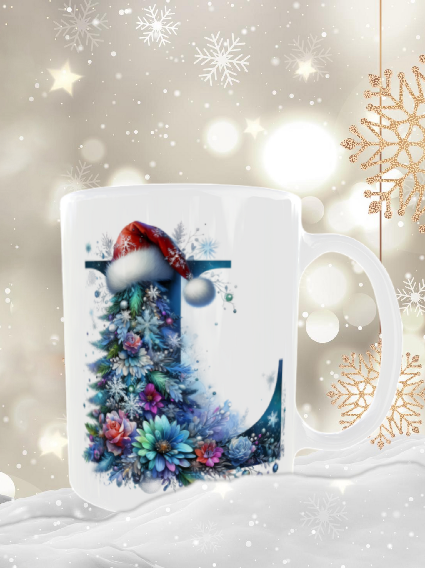 Mug lettre dessin de noel