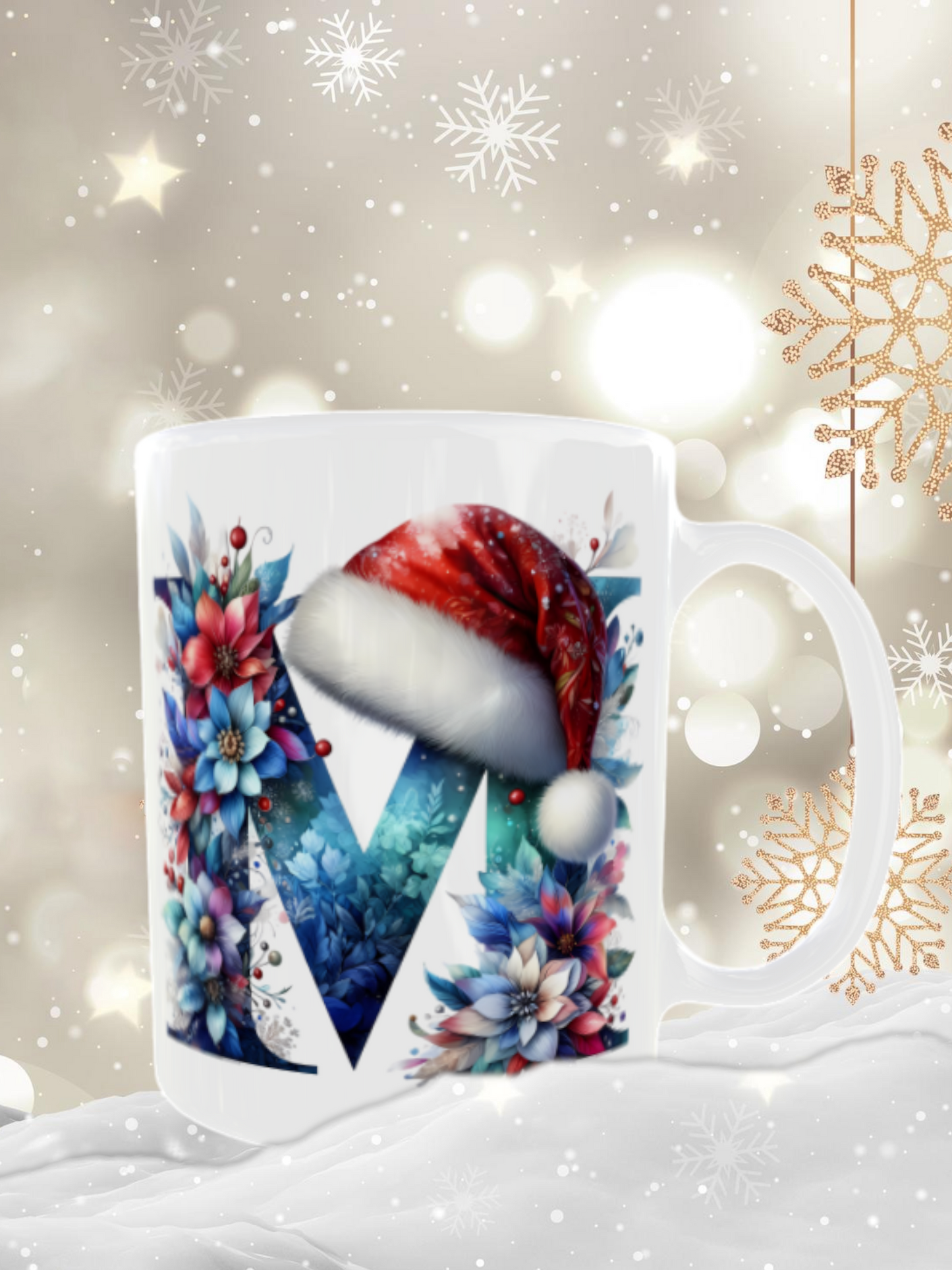 Mug lettre dessin de noel