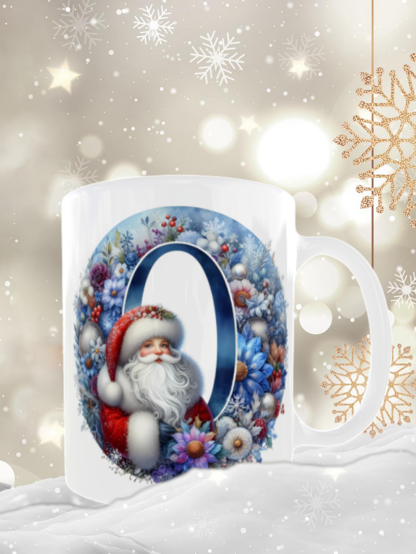 Mug lettre dessin de noel