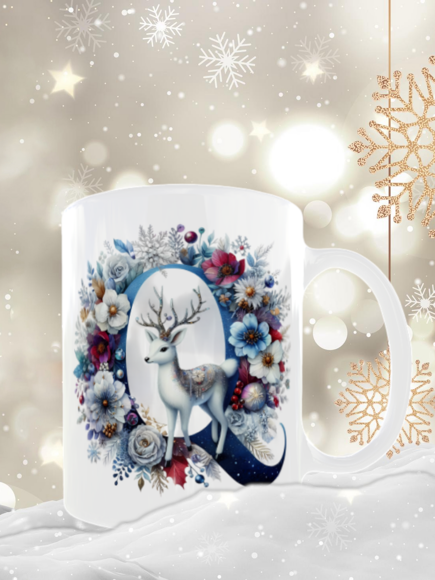 Mug lettre dessin de noel