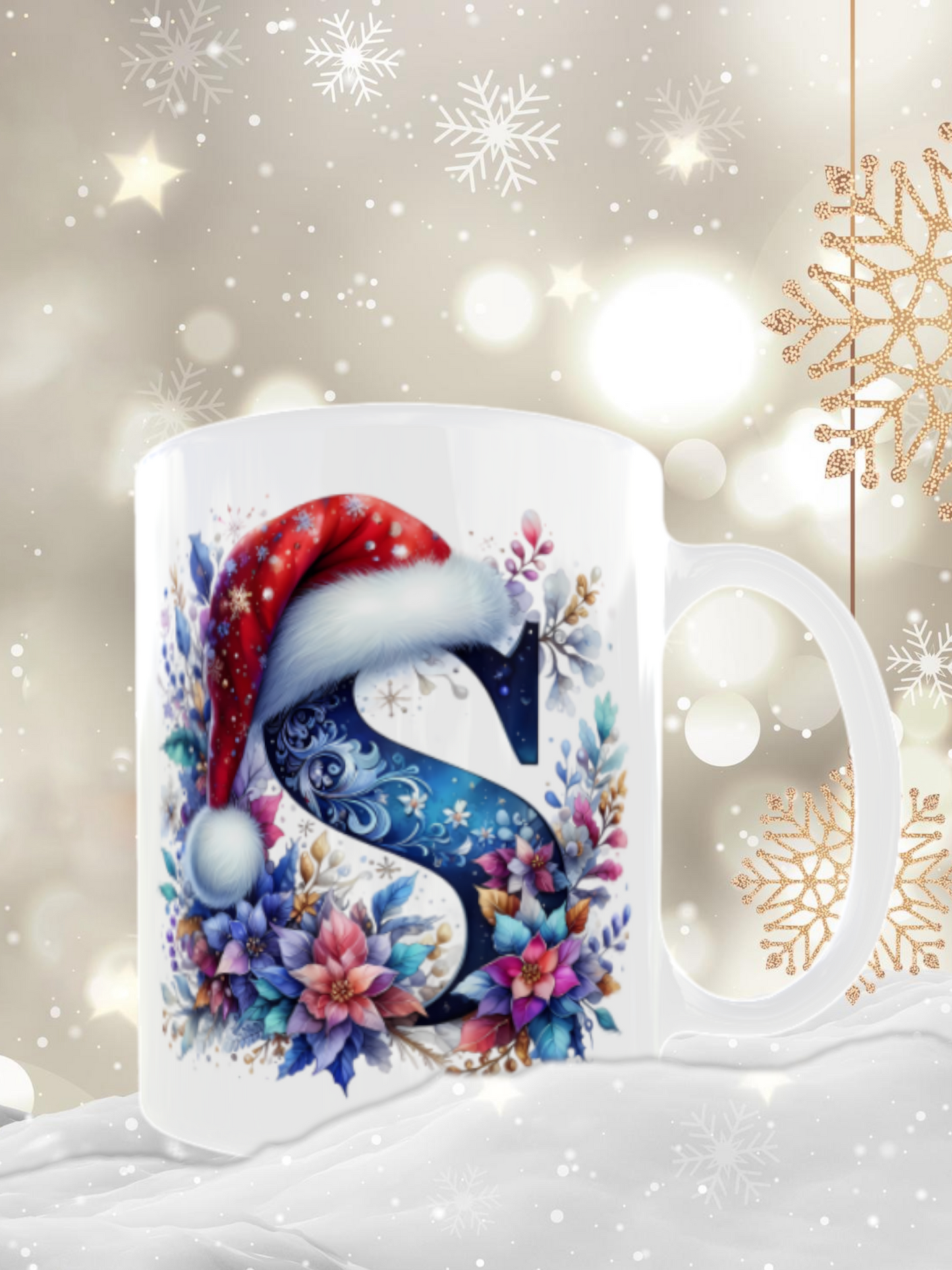 Mug lettre dessin de noel