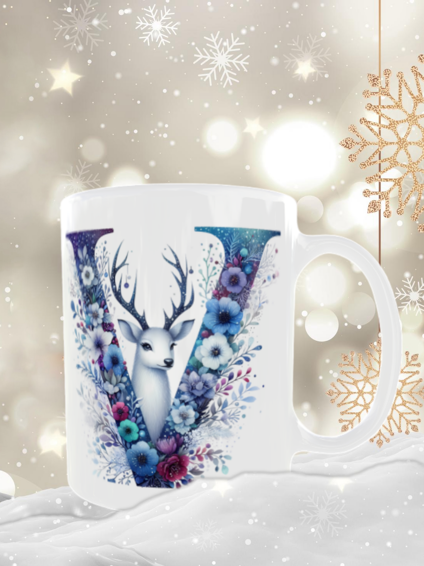 Mug lettre dessin de noel