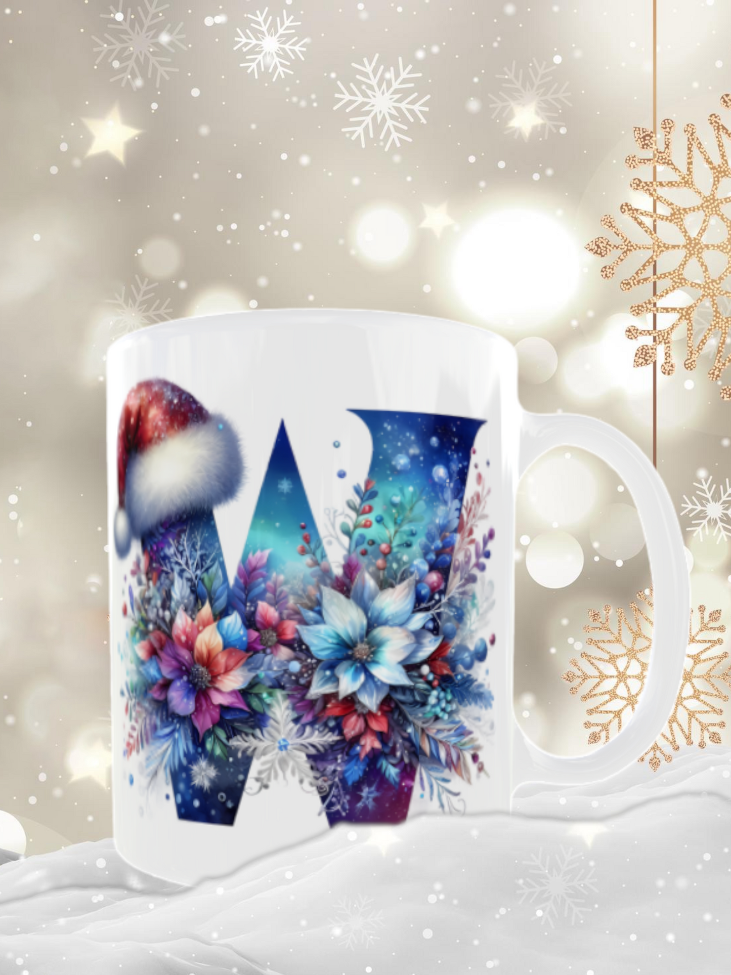 Mug lettre dessin de noel