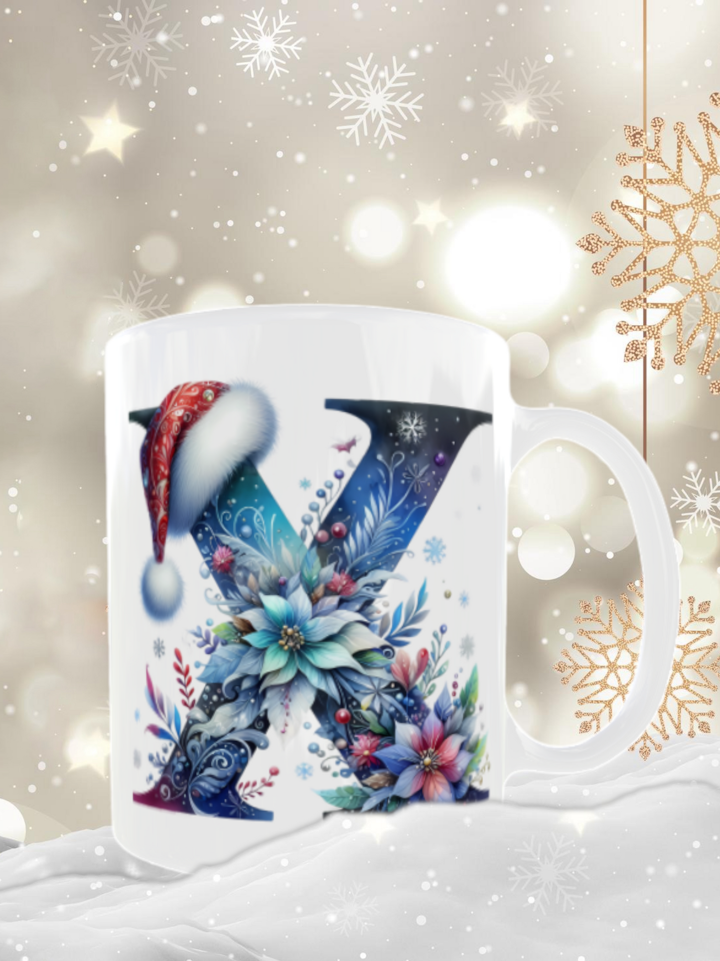 Mug lettre dessin de noel