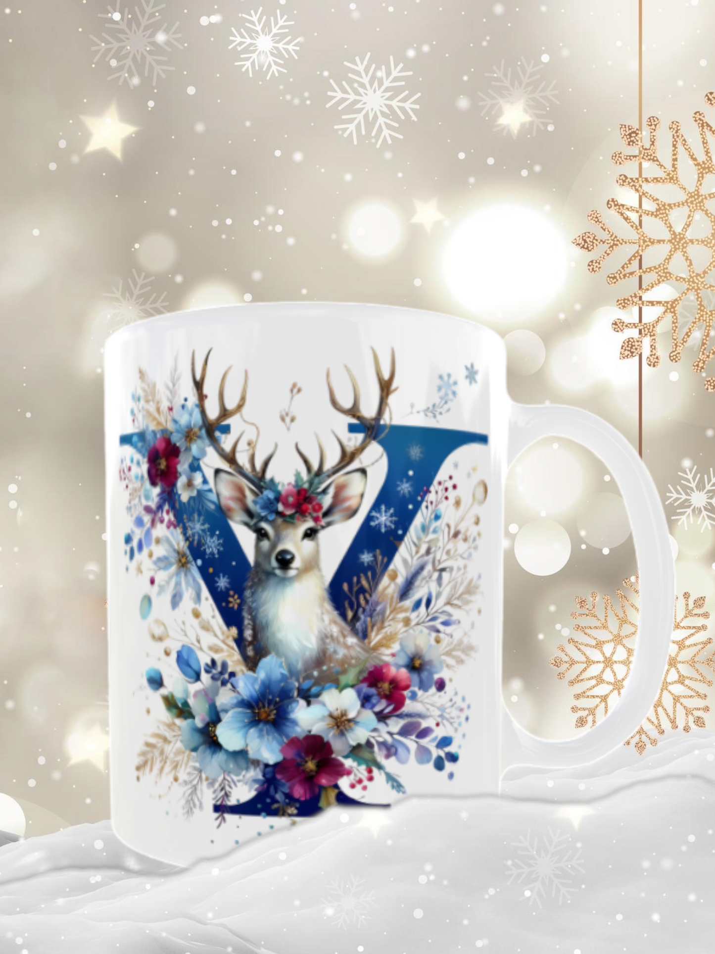 Mug lettre dessin de noel