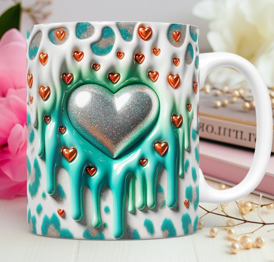 Mug st valentin coeurs