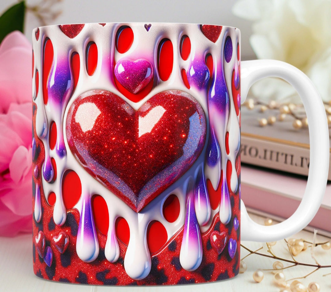 Mug st valentin coeurs