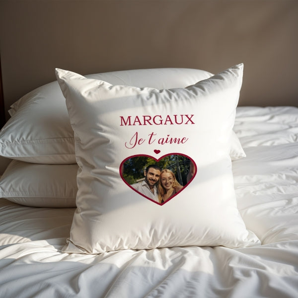 Coussin photo personnalisé