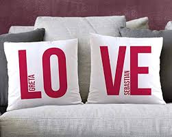 Coussin personnalisé st valentin